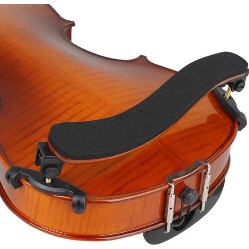 Violin Shoulder Rest for 3/4-4/4 size, Height Adjustable Feet, Violin Universal Type Violin Parts Soft Easy to Use Black