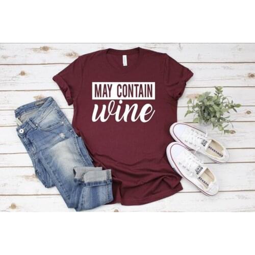 SALE TODAY: May Contain Wine T-Shirt, Birthday Gift Bff, Funny Pun Shirt, Birthday Gift, Unisex Tee Shirt- L967