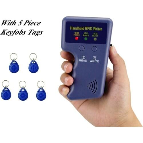 Handheld 125KHz RFID ID Card Reader Device Copier Writer Duplicator Programmer Reader Match EM4305 ID Keyfobs Tags Card Key Card