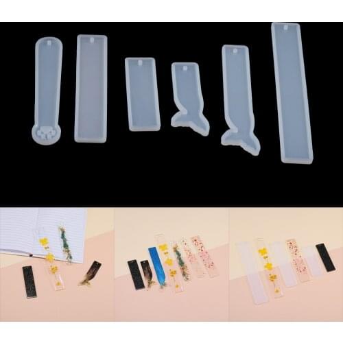 Fish Tail Cat Paw Shape Rectangle Craft Bookmark Silicone Mold UV Epoxy Resin mould For DIY Jewelry Making Supplies Tool