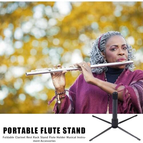 Foldable Clarinet Rest Rack Stand Convenient Practical User-friendly Design Flute Holder Musical Instrument Accessories