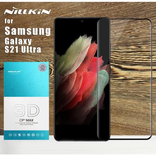 Nillkin for Samsung Galaxy S21 Ultra Glass 3D CP+ Max Full Cover Tempered Glass Screen Protector for Samsung S21 Ultra 5G