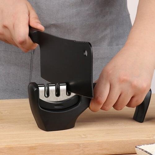 Stainless Steel Knife Sharpener Professional Kitchen Sharpening Stone Grinder Tungsten Steel Ceramic Kitchen Knives Sharpener