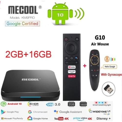 MECOOL KM9 PRO Androidtv 10.0 Google Certified 4GB 32GB Android 9.0 TV Box Amlogic S905X2 4K 2.4G 5G Dual Wifi BT4.0 KM9 ATV