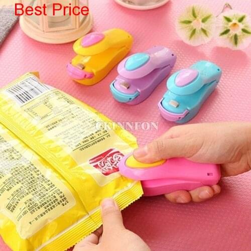 500Pcs/Lot Vacuum Food Sealer Mini Portable Heat Sealing Machine Impulse Bag Sealer Seal Machine Plastic Bags Sealing Tools