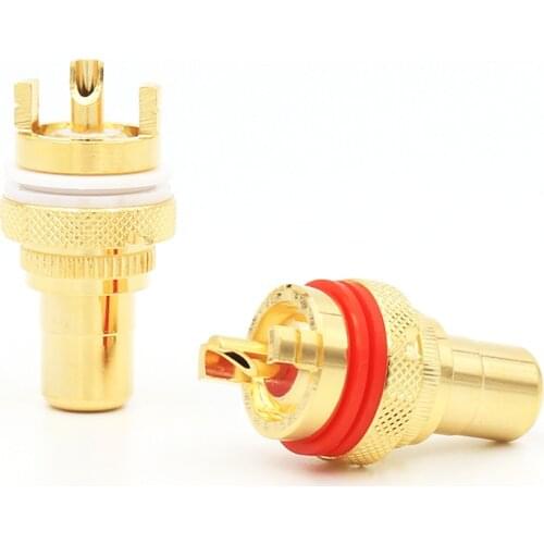 HIGH PERFOMACNE GOLD PLATE RCA FEMALE CONNECTOR CHASSIS