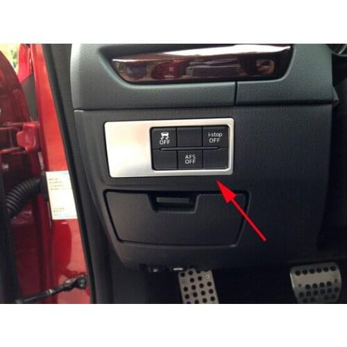 For Mazda 6 Atenza 2013-2015 ABS Chrome Rear Water Cup Holder Decoration Cover Matt Interior Mouldings Trim 2014