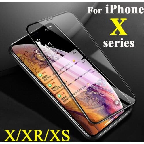 For iPhone x protective glass on the iphine xr xs screen protector aphone x r s tempered glas ifone rx rs safety film 9H glasses