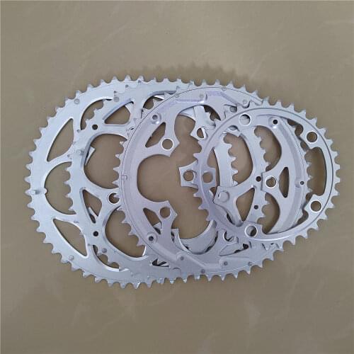 TRUYOU Chainring 110 BCD 50T 48T 46T 34T Road Bicycle Chainwheel Folding Bike Chain Wheel CNC Silvery 2*7/8/9 Speed Double disc