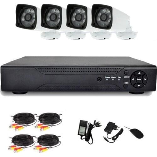 1920*720P 4CH HDMI AHD 1.0MPAluminum Metal Waterproof AHD Kit 6led Array Night Vision P2P CCTV Surveillance System