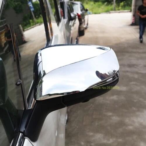 2PCS ABS Chrome Car Side Door Rearview Mirror Protect Cover Trim For TOYOTA Alphard 2015-2018 Car Styling Accessories