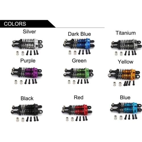 2 Pcs Oil Adjustable 65Mm Shock Absorber Damper for Rc Car 1/18 WLtoys A959 A969 A979 K929 Hpi Hsp Traxxas Losi Tamiya