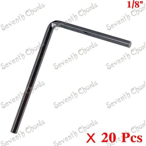 20 Pcs 1/8" Bass Guitar Neck Truss Rod Adjustment Allen Wrench Key / Hexagon Hex Wrench