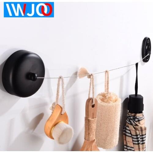 3.8m Retractable Clothesline Indoor Outdoor Laundry Hanger Clothesline Dryer Organiser Clothes Drying Rack Rope Stainless Steel