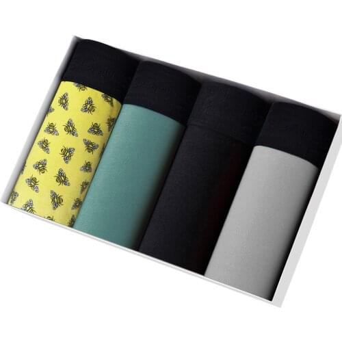 4pcs Boxer Cotton Underwear Mens Panties Underpants Man Boxers Shorts Male Boxershorts Hot Homme Gay Calvin Slip Brand Calson