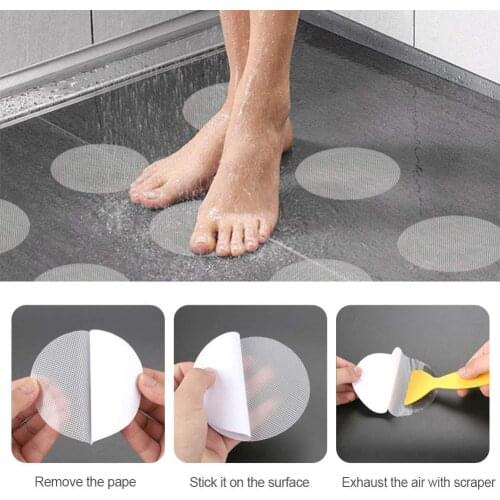 40 pcs/set PEVA Shower Anti-slip Stickers White Round Bathroom Non-slip Rubber Soft Waterproof Transparent Shower Anti-slip Pad