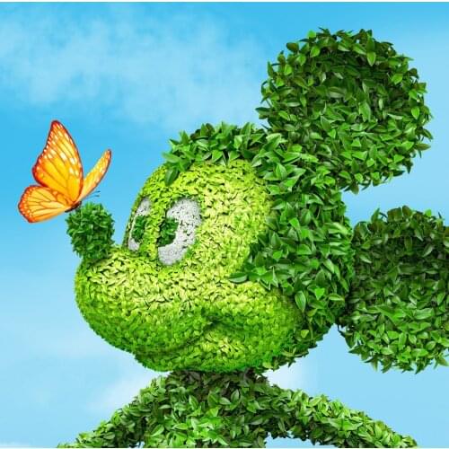 Disney DIY Diamond Embroidery Cartoon Butterfly Mickey Mouse Butterfly Green Leave 5D DIY Diamond Mosaic Square Diamond Painting