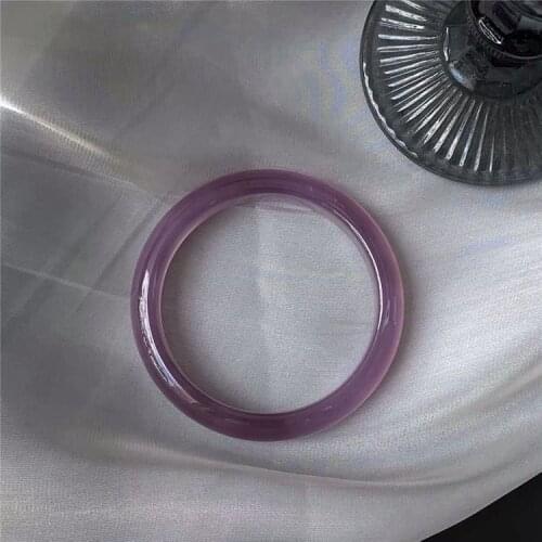 Natural Purple Jade Bracelet Ladies Hand-Carved Charm Jadeite Jewelry Fashion Accessories Round Bangle for Men Women Gifts