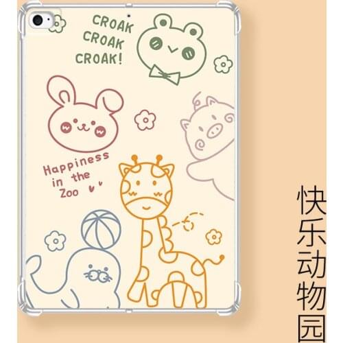 Soft silicone case for Apple iPad Mini 1 2 3 4 5 Pro 9.7 10.2 10.5 11 inch case shell For Air 1 2 3 4 10.9 2020 Cute back cover