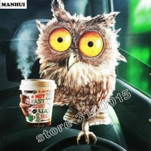 Diy Diamond Painting owl Cross Stitch Pasted Painting Square Drill Diamond Mosaic Painting Home Decoration BFC200