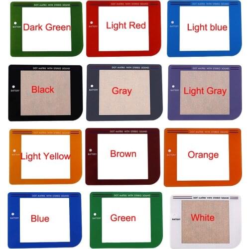 DIY Larger size Multi color option glass screen lens protector for GB DMG Q5 Backlight LCD