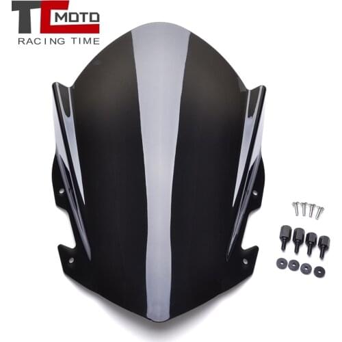 For KTM RC 390 Windscreen Windshield With Bracket for KTM RC200 RC390 RC 125 200 390 2014-2018 Double Bubble Wind Deflector