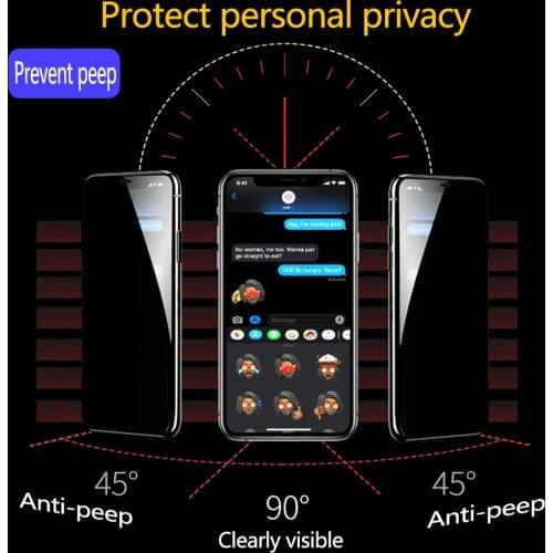 Screen Anti-Peep Protection Film For iPhone 12 11 Pro XS Max X XR Mini 7 8 6 6S Plus SE 2020 Anti-Spy Glass Screen Film