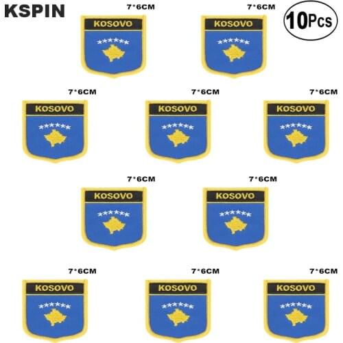 KOSOVO Flag Embroidery Patches Iron on Saw on Transfer patches Sewing Applications for Clothes in Home&Garden