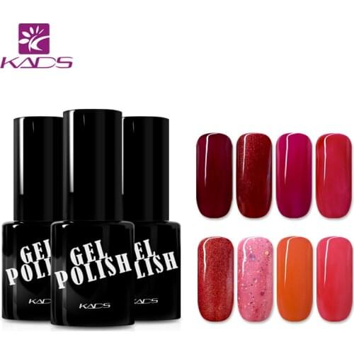 KADS 9.5ml Gel Nail Polish Red Series UV LED Lamp Gel Polish Gel Lacquer Semi Permanent Nail Glue Polish Vernis
