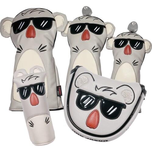 Golf Headcovers Club covers Golf Head Covers for #1 Driver #3 #5 Fairway Woods hybrid 460cc Koala Cartoon Animal lovely
