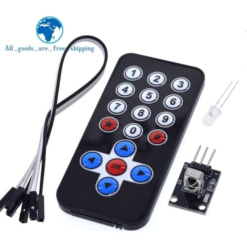 TZT 1Set Infrared Remote Control Module Wireless IR Receiver Module DIY Kit HX1838 For Arduino Raspberry Pi DIY KIT