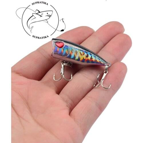 4cm/3g Artificial Mini Popper Crankbait Professional Fishing Lure Hard Bait 3D Eyes High Quality Plastic Fishing Bait