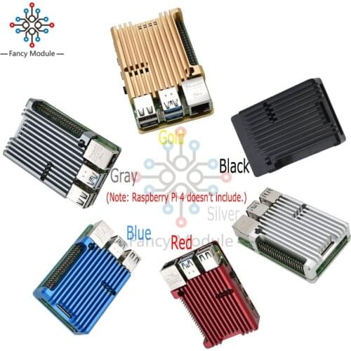 Diymore Raspberry Pi 4 Model B 6 Colors Available Aluminum Alloy Protective Case Enclosure Case Heatsink Pillar with Tools