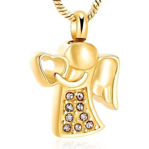 Cremation Jewelry for Ashes Guardian Angel Urn Necklace Ashes Keepsake Memorial Jewelry for Women