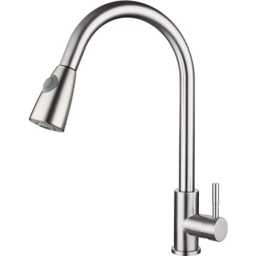Kitchen pull Out faucet 2 Function Kitchen Tap Single Hole Handle Swivel 360 Degree Water Mixer