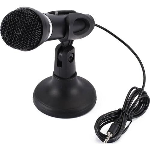 Microphone Computer Condenser Studio Mic 3.5mm socket & Play for Desktop Laptop for Online Chatting Recording Gaming