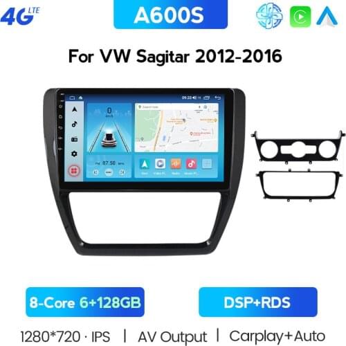 NAVITREE For VW Volkswagen Sagitar 2012-2015 Multimedia Player Car DVD Radio GPS Navigation Touch IPS Screen 9 Inch Android 10.0