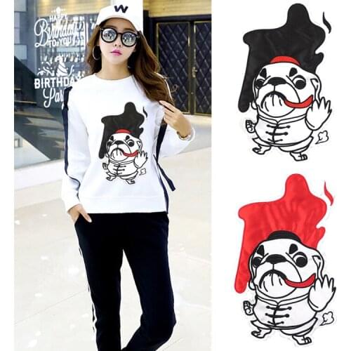 Cartoon large patched cloth fashion embroidery fabric garment coat hand-made DIY decorative accessories for small dogs