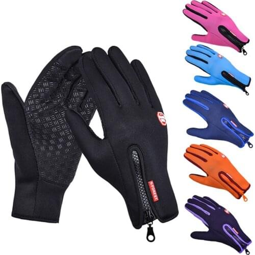 Mens Winter Warm Gloves Touch Screen Fishing Waterproof Lady Ski Autumn Breathable Sport Ridding Windproof Women Non-Slip Gloves