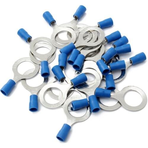 New high quality 25PCS blue rubber PVC terminal insulation ring connector RC 1.5-2.5mm 16-14AWG