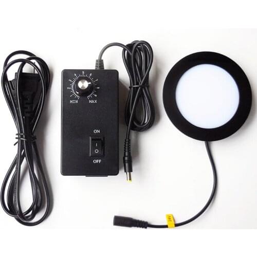 Optical Stereo Biological Microscope Bottom Light Source LED Illuminator 90V-240V Microscopio Illuminators Round Lamp 50~ 75mm