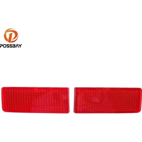 POSSBAY Fit for VW Touareg (Typ 7P) 2011 2012 2013 2014 Pre-facelift Rear Bumper False Light Reflector Decorative Decals Red