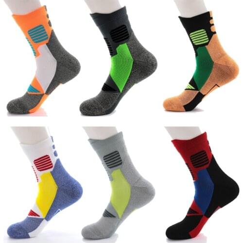 Professional Men Sport Running Socks Sweat Thick Towel Bottom Hiking Basketball Outdoor Gym Fitness Sport Compression Socks
