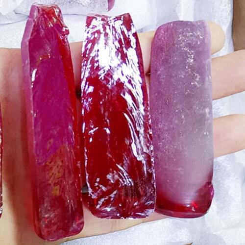 Sale 0.1kg 100g 3# Light Pink Rose Lab Grown Rubys Corundum Gems Rough Raw Material Red Corundum Stone For Jewelry