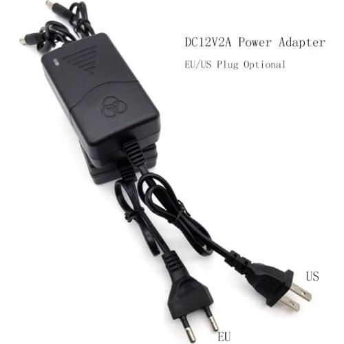 1Pcs DC12V 2A/5A regulated power adapter two-wire EU/US plug optional for smart phones, routers, attendance machine