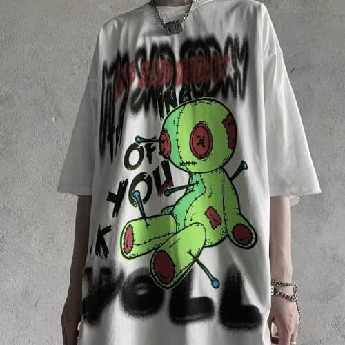 Harajuku shirt graffiti printed tshirt mens clothing Korean oversized t shirt short sleeve summer 2020 couple graphic t shirts