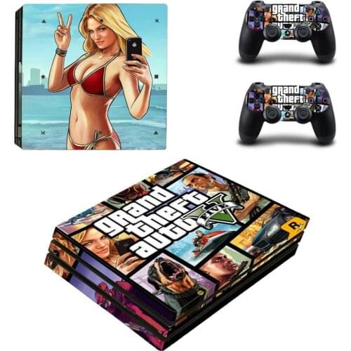 Grand Theft Auto V GTA 5 PS4 Pro Sticker Play station 4 Skin Sticker Decals For PlayStation 4 PS4 Pro Console & Controller Skins