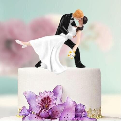 Wedding Cake Toppers Resin African American Wedding Figurine Decoration Cake Topper Figurine
