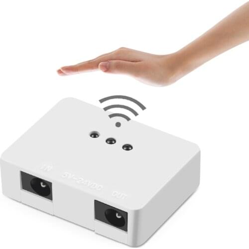 LED Dimmable Switch Hand Scan Sensor Switch Hand Waving On/ Off 5A DC 12V/24V Hand Sweep Dimmer Switch Fit for LED Strip Light