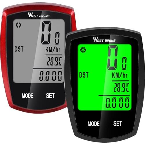 Bicycle code table wireless luminous touch screen code table English wired code table